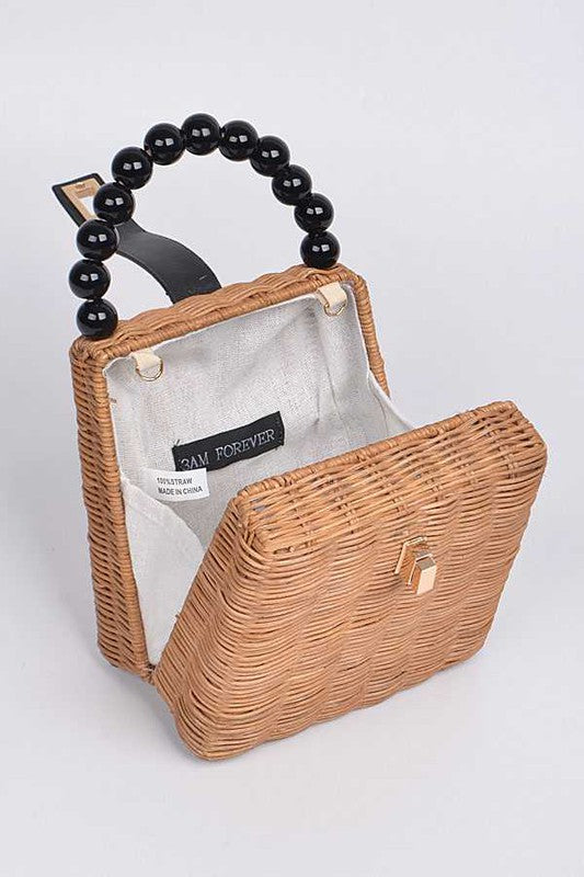 Straw Structure Clutch & Bag