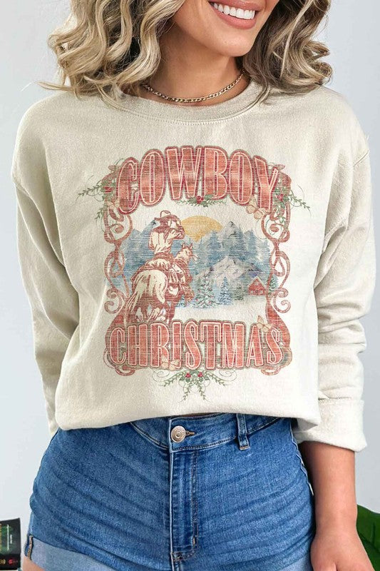 Cowboy Christmas Graphic Sweatshirt