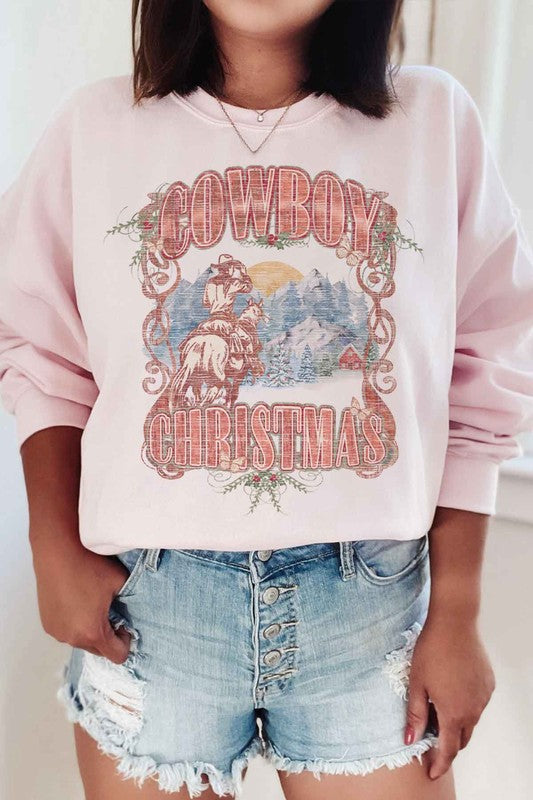 Cowboy Christmas Graphic Sweatshirt