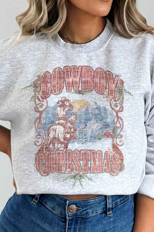 Cowboy Christmas Graphic Sweatshirt