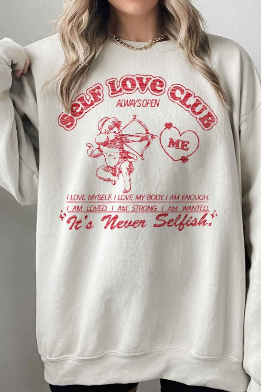 SELF LOVE CLUB OVERSIZED SWEATSHIRT