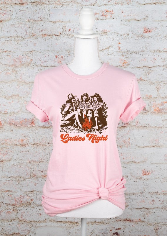 Ladies Night Camping Graphic Tee