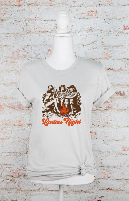 Ladies Night Camping Graphic Tee