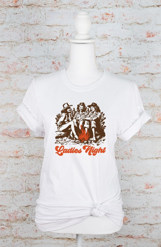 Ladies Night Camping Graphic Tee