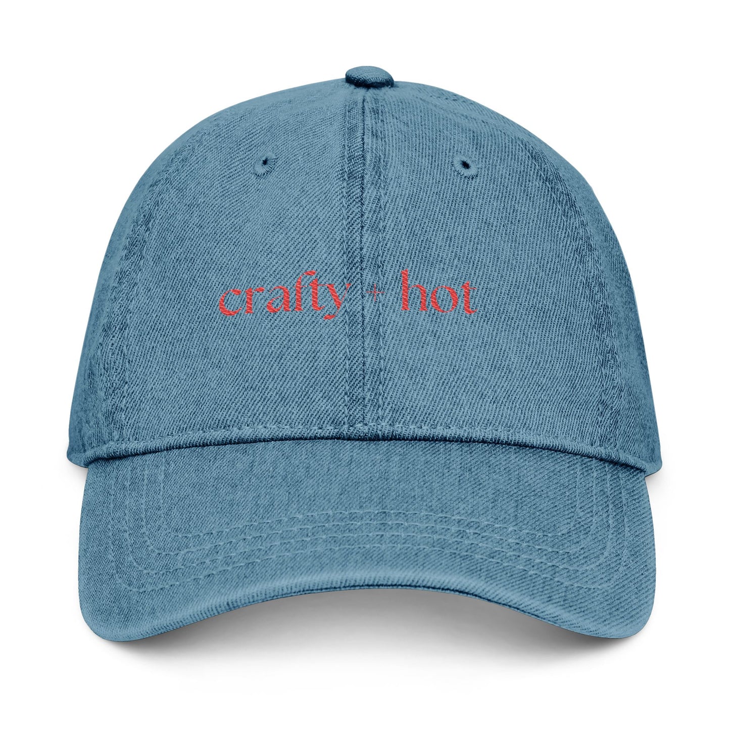 Crafty + Hot Embroidered Denim Hat