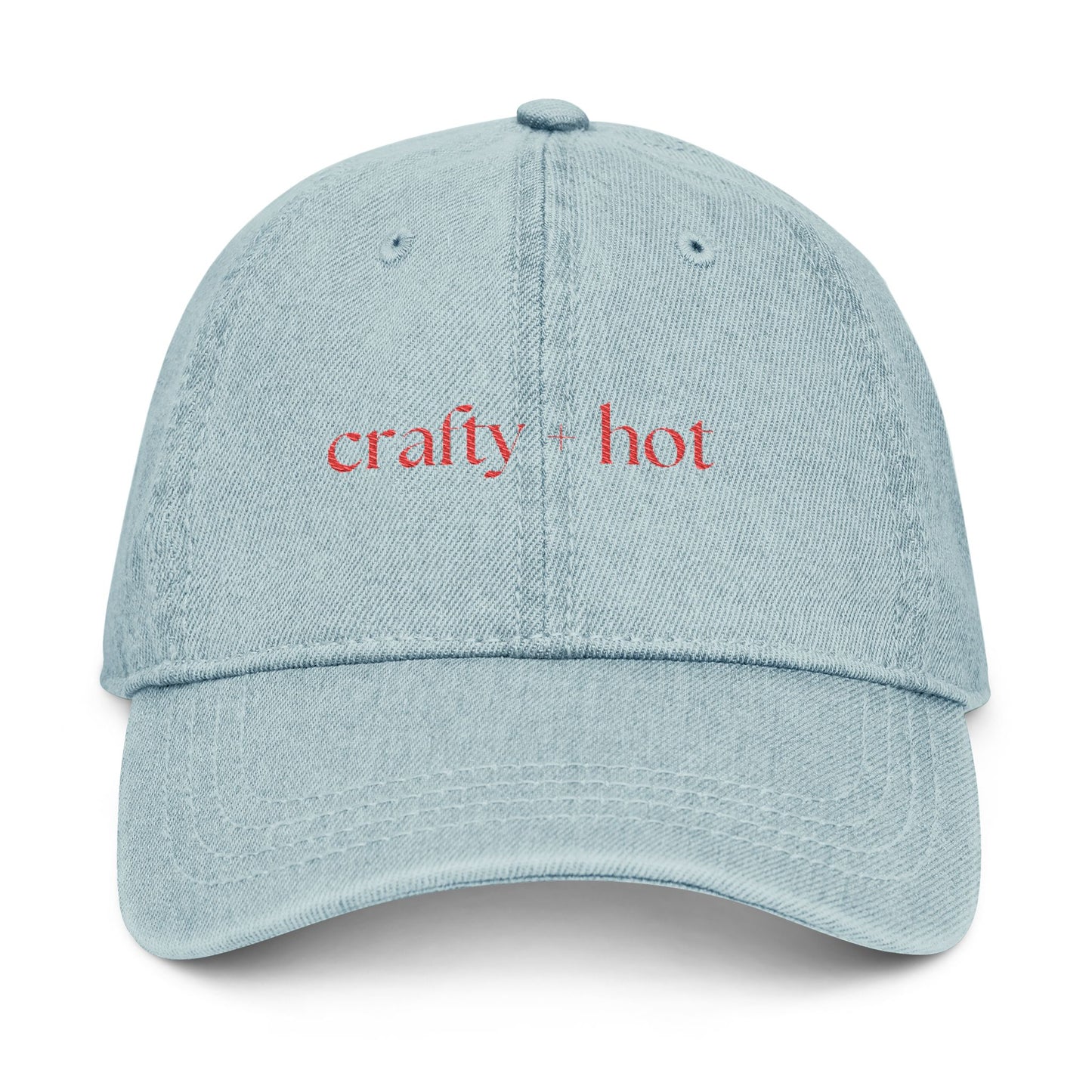 Crafty + Hot Embroidered Denim Hat