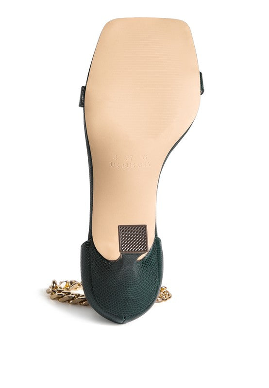 Miami Metal Chain Heel