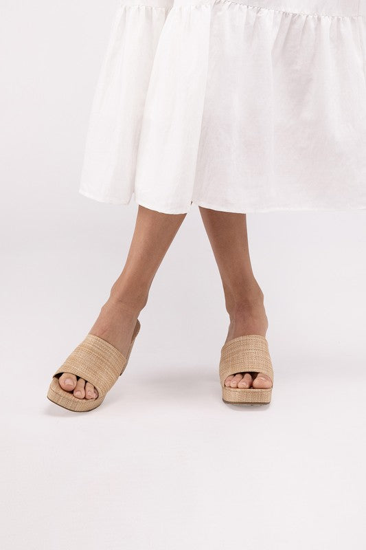 All Natural Raffia Heels