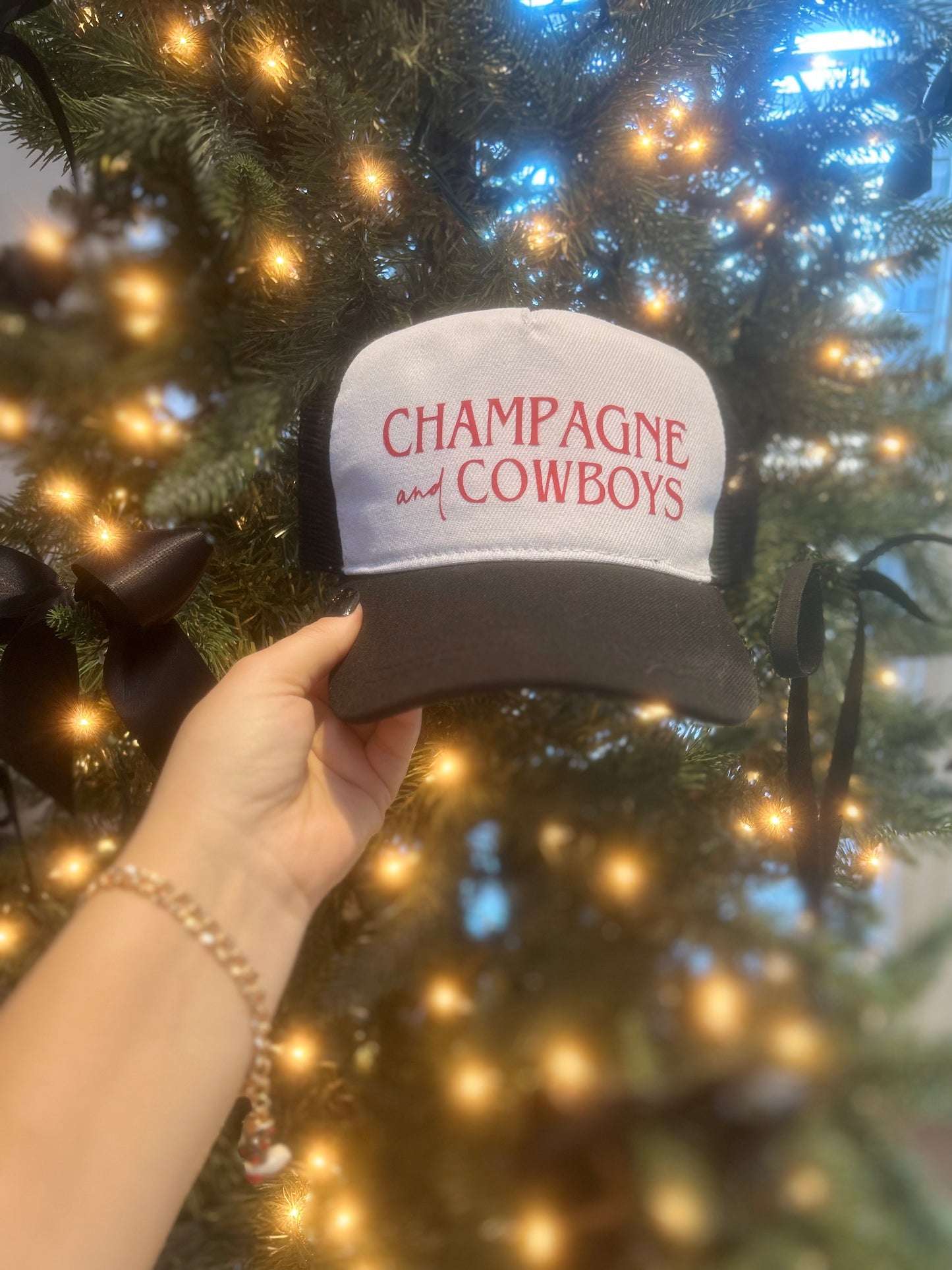 Champagne and Cowboys Trucker Hat