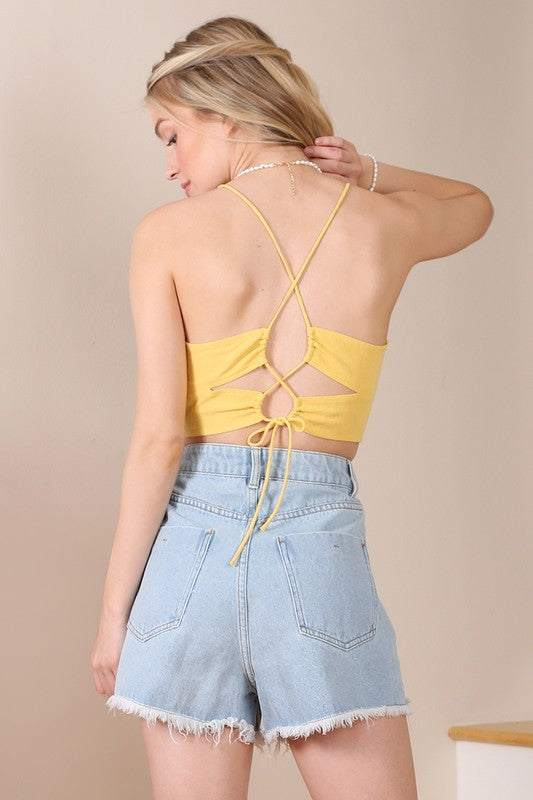 Yellow Cropped Tank