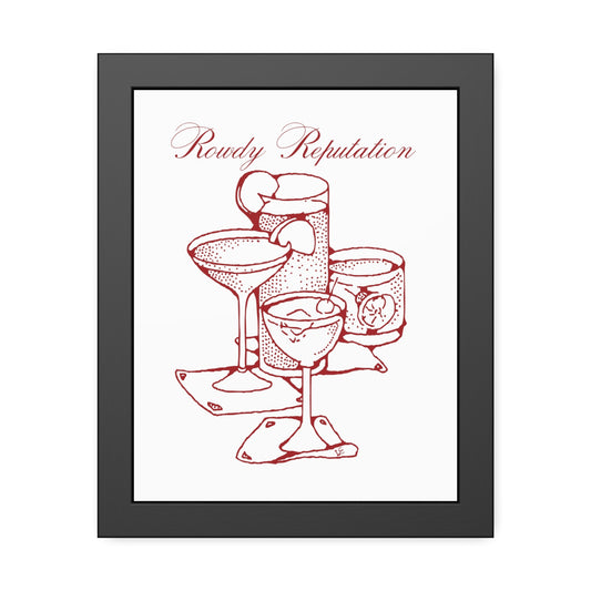 Rowdy Reputation Red Framed Print