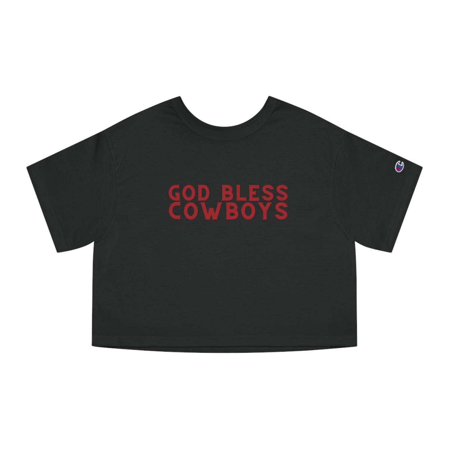 God Bless Cowboys Cropped Tee