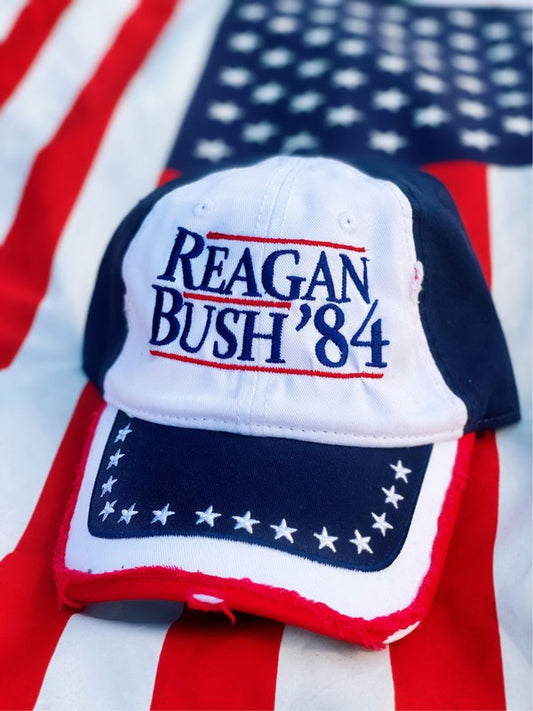 Reagan Bush '84 Retro Campaign Embroidered Hat