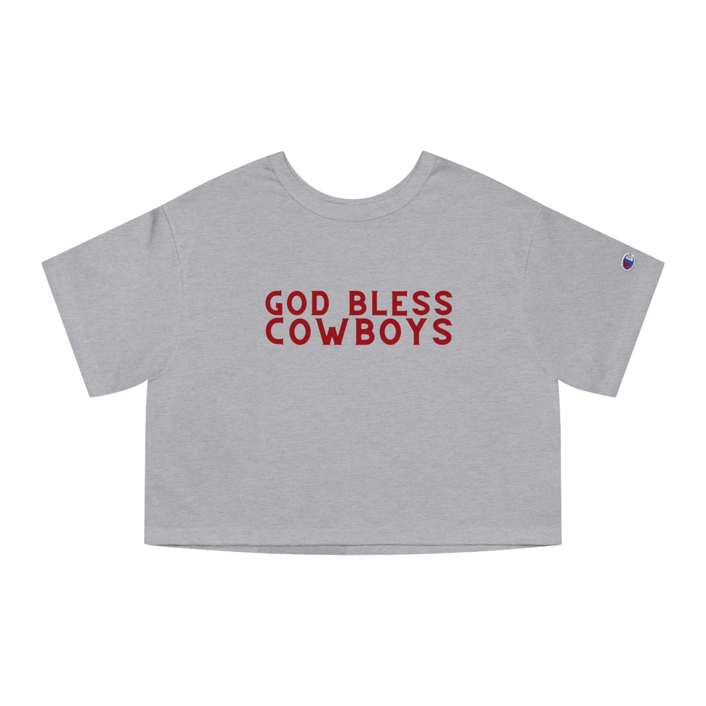 God Bless Cowboys Cropped Tee