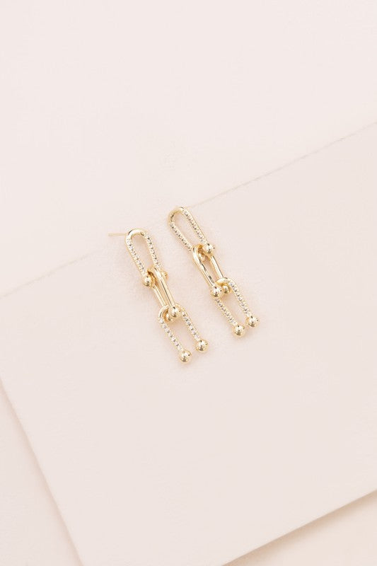 Horseshoe Drop Earrings