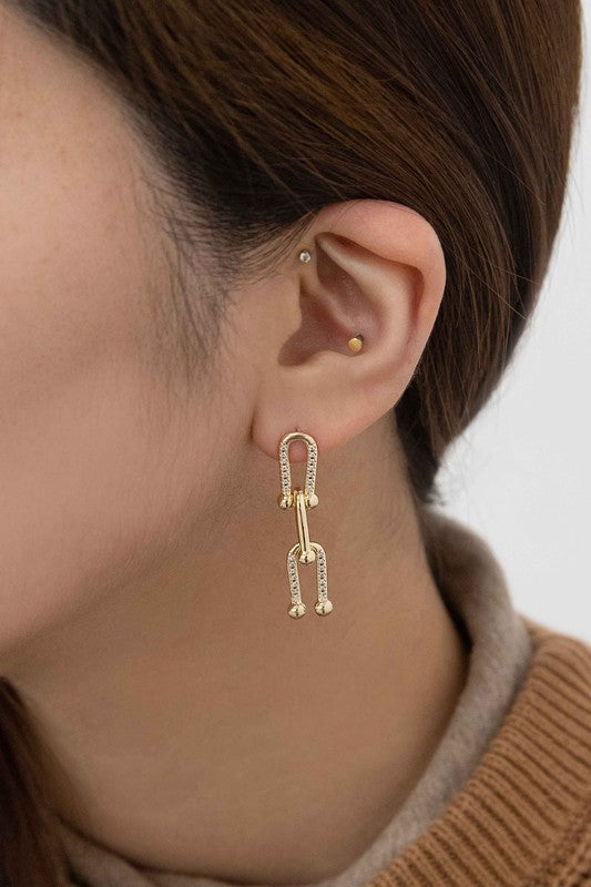 Horseshoe Drop Earrings