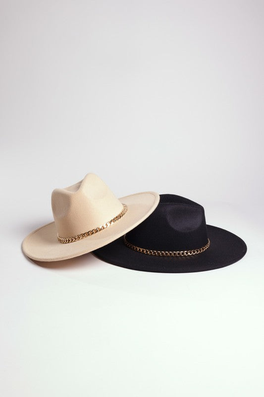 Gold Chain Western Hat