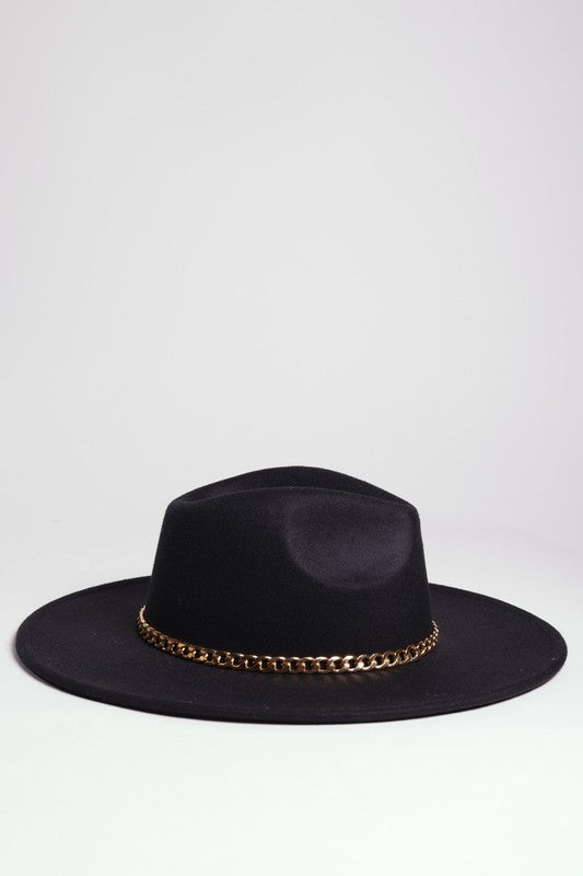 Gold Chain Western Hat