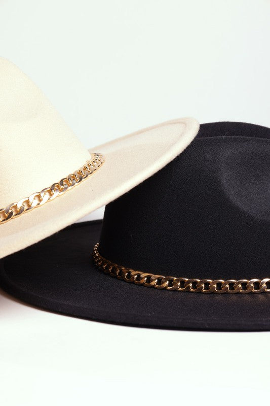 Gold Chain Western Hat