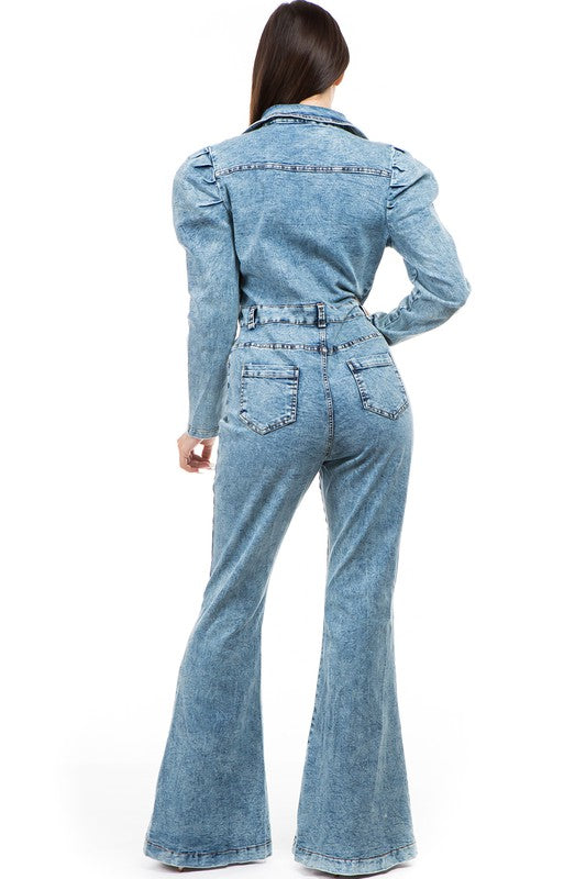 Rodeo Wife Blue Denim Jumpsuit