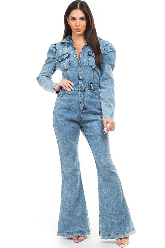 Rodeo Wife Blue Denim Jumpsuit