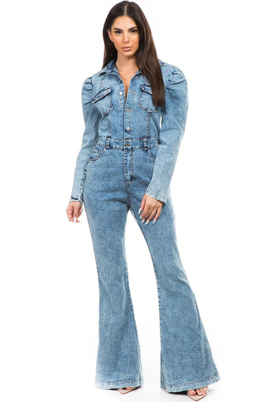 Rodeo Wife Blue Denim Jumpsuit