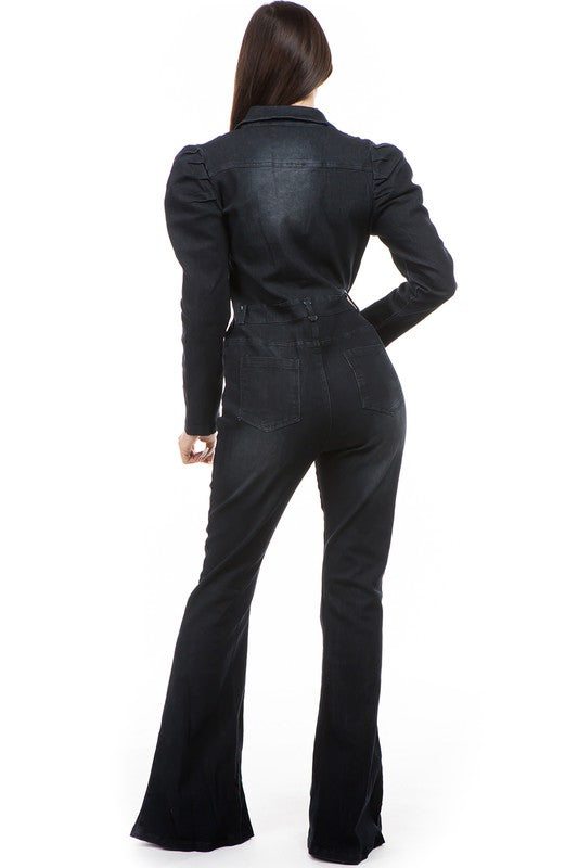 Rodeo Wife Black Denim Jumpsuit