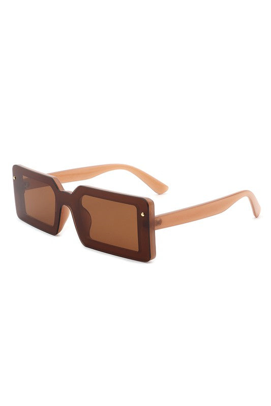 Rectangle Retro Flat Top Sunglasses