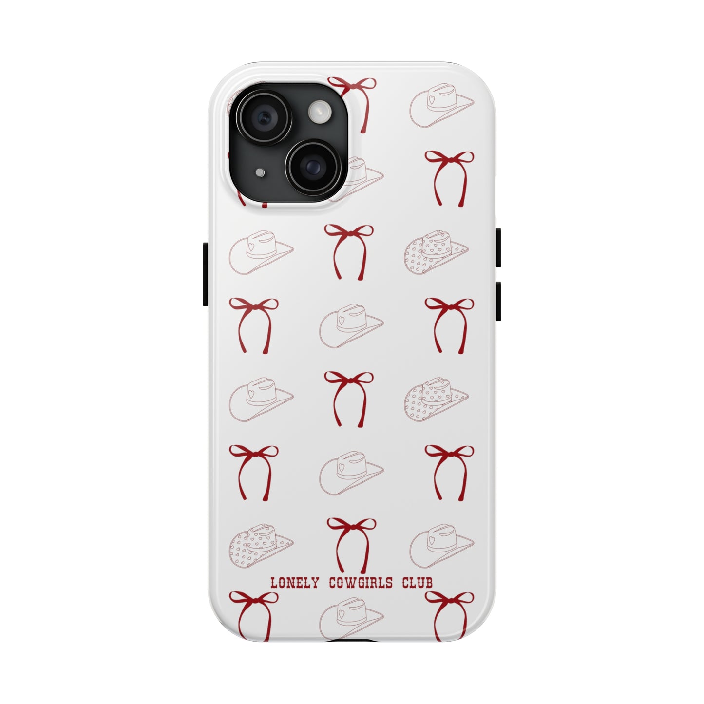 Cowgirls Hats + Bows White Phone Case