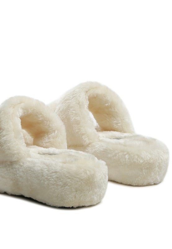 Platform Fuzzy Slippers