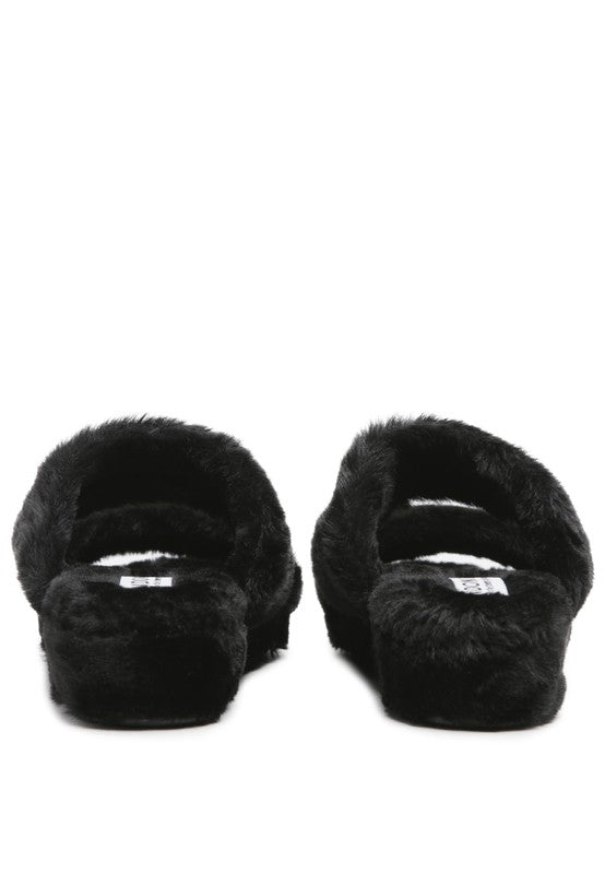 Platform Fuzzy Slippers