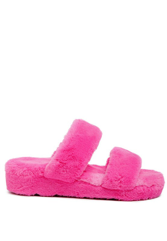 Platform Fuzzy Slippers