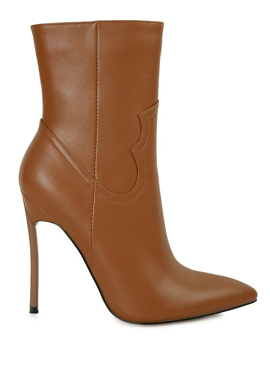 High Heel Cowgirl Ankle Boot