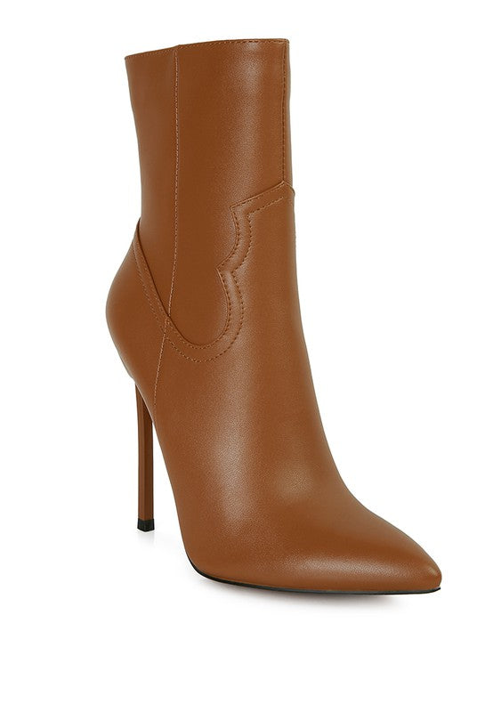 High Heel Cowgirl Ankle Boot