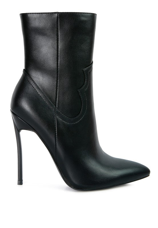 High Heel Cowgirl Ankle Boot