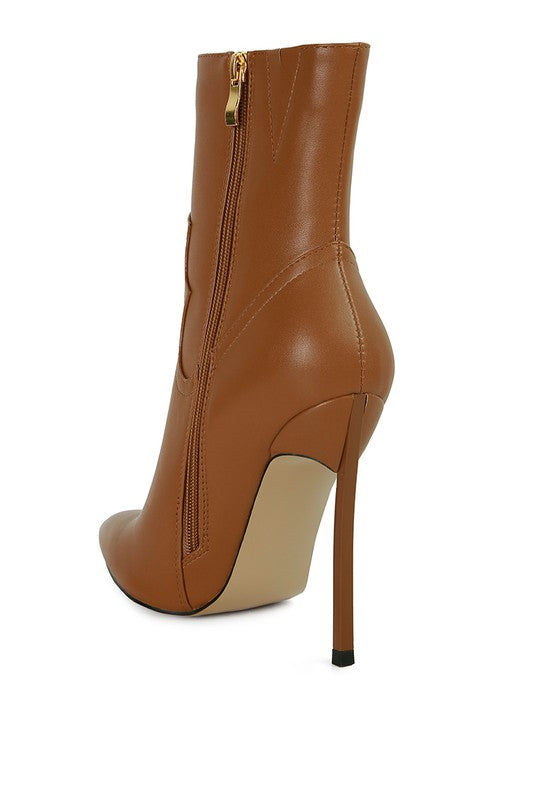 High Heel Cowgirl Ankle Boot