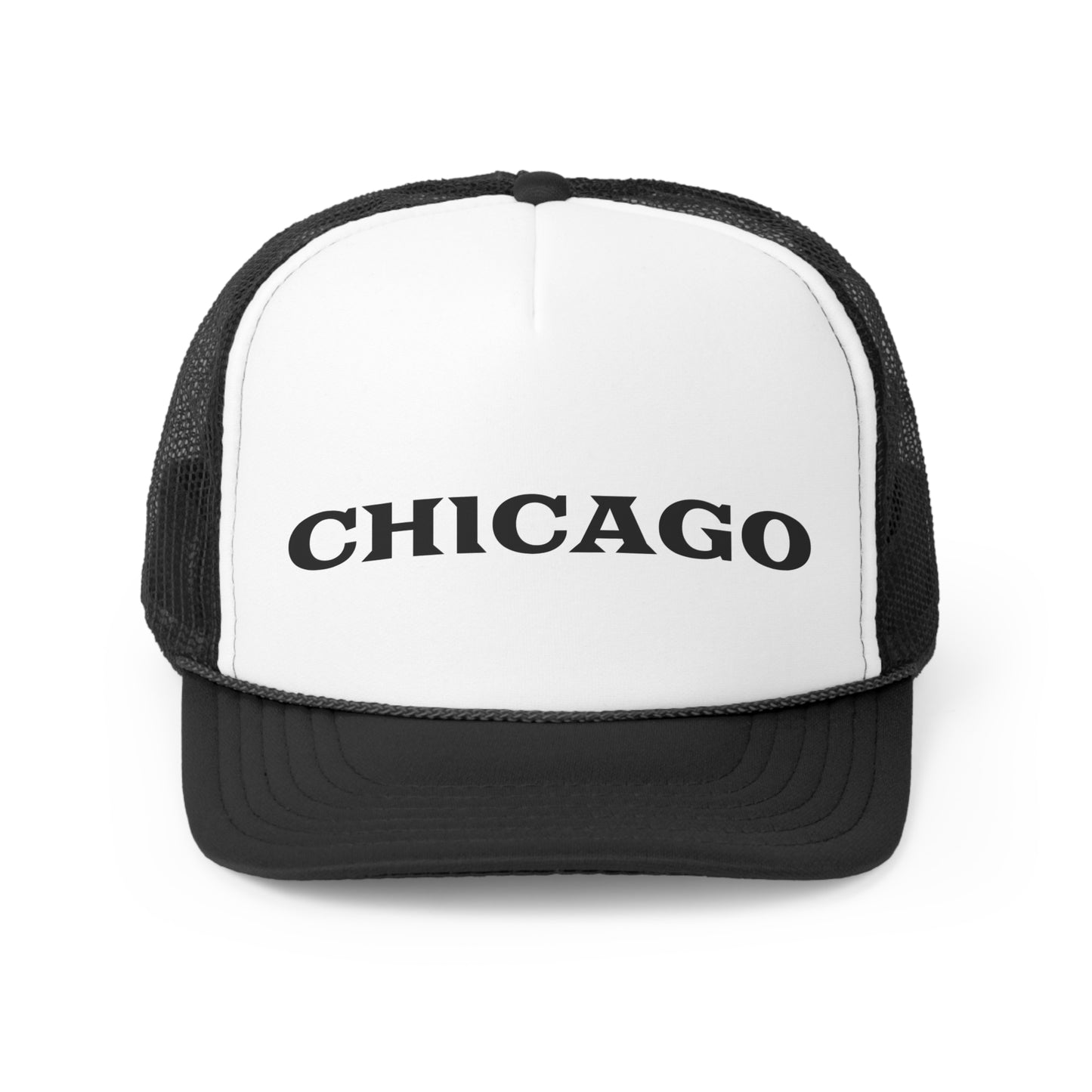 Black Chicago Trucker Hat