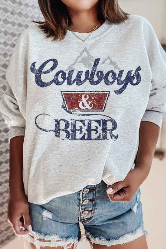 Cowboys + Beer Crewneck