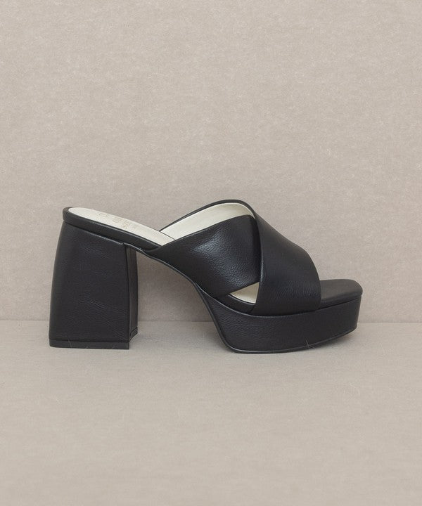 Carmen Chunky Platform Mule Heels