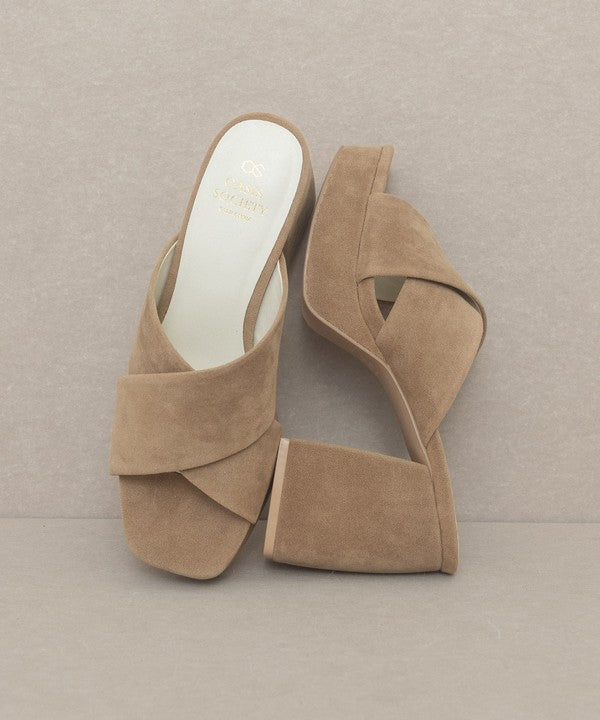 Carmen Chunky Platform Mule Heels