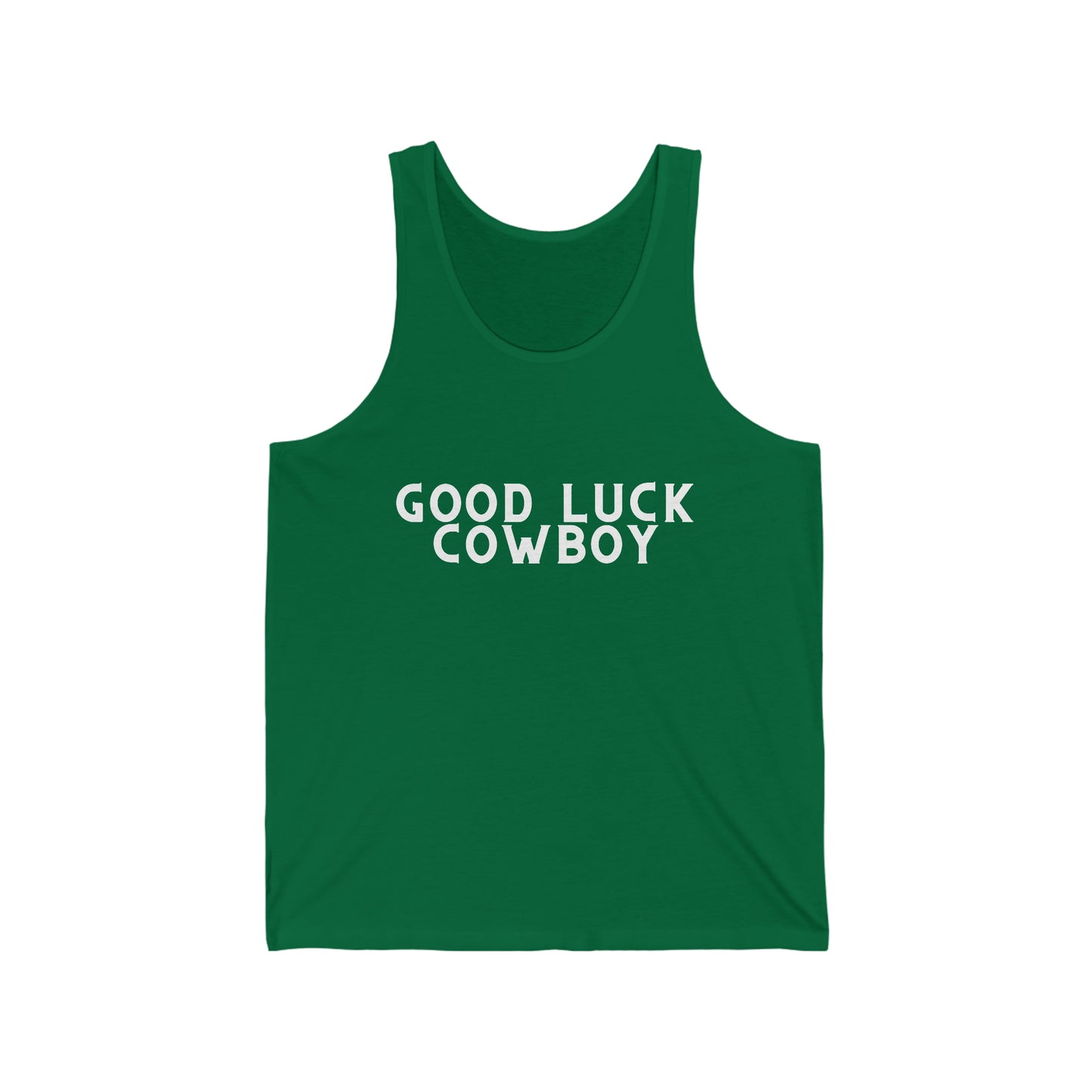 Good Luck Cowboy Jersey Tank