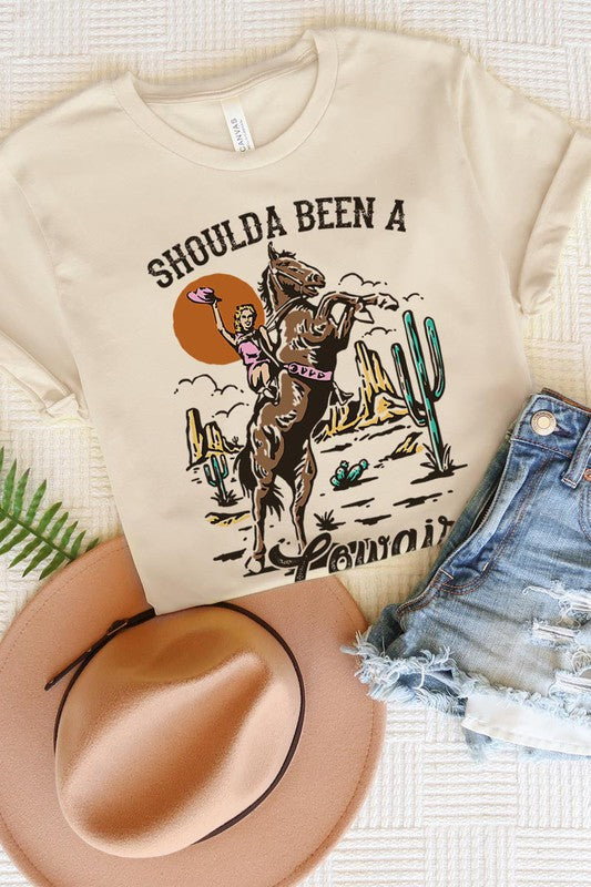 Should've Been a Cowgirl Graphic Tee