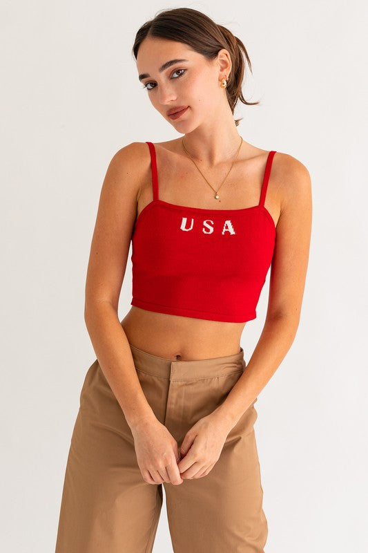 USA Knit Tank Top