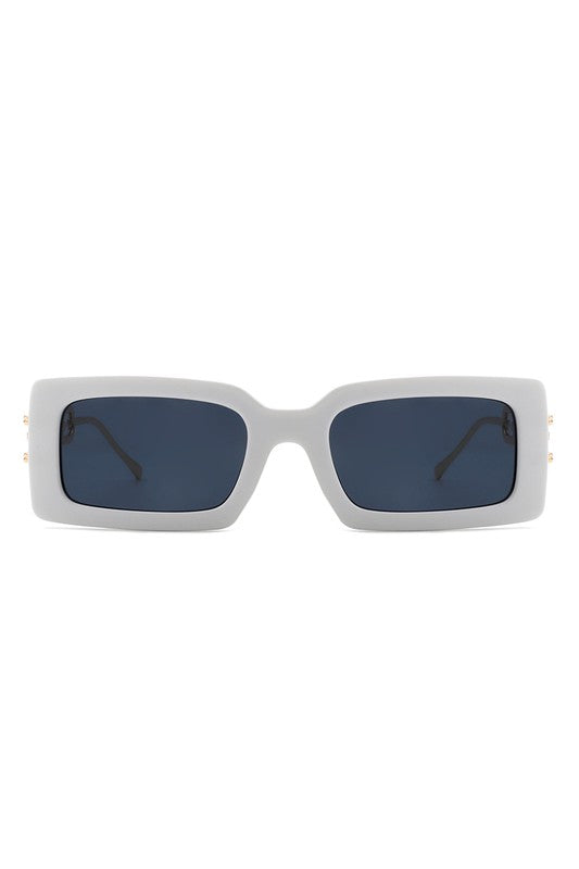 Square Flat Top Chain Link Sunglasses