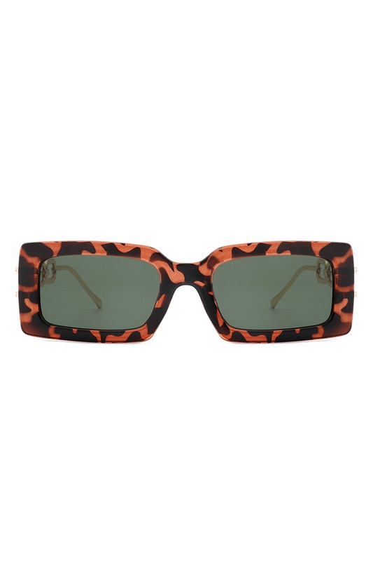 Square Flat Top Chain Link Sunglasses