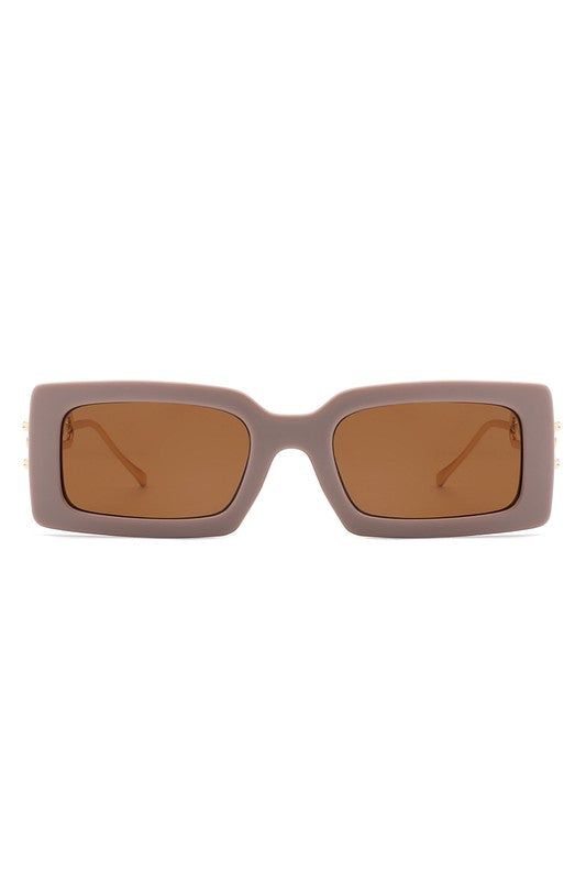 Square Flat Top Chain Link Sunglasses