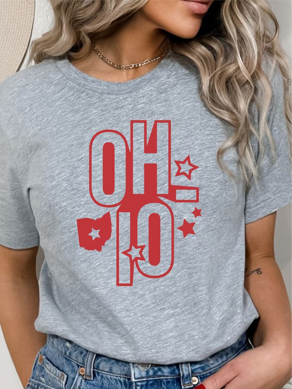 Ohio Stacked Star Short Sleeve Tee