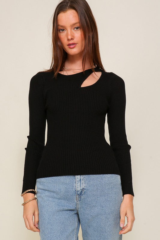 Bailey Cut Out Ribbed Sweater