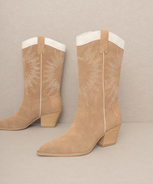 Western Wanderlust Paneled Cowgirl Boots