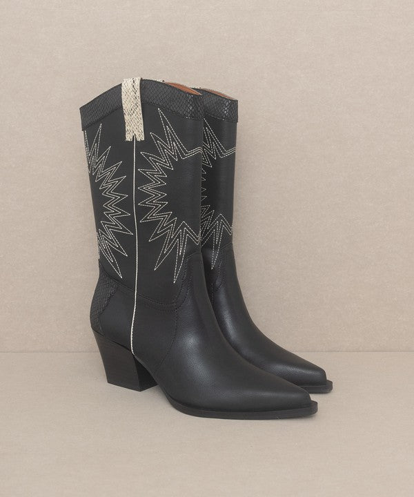 Western Wanderlust Paneled Cowgirl Boots